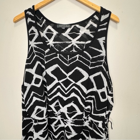 Addition Elle Black & White Abstract Print Midi Dress Size 18 - Picture 3 of 13